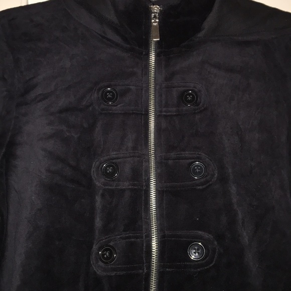 Velour Zip Up Hoodie - Picture 2 of 5